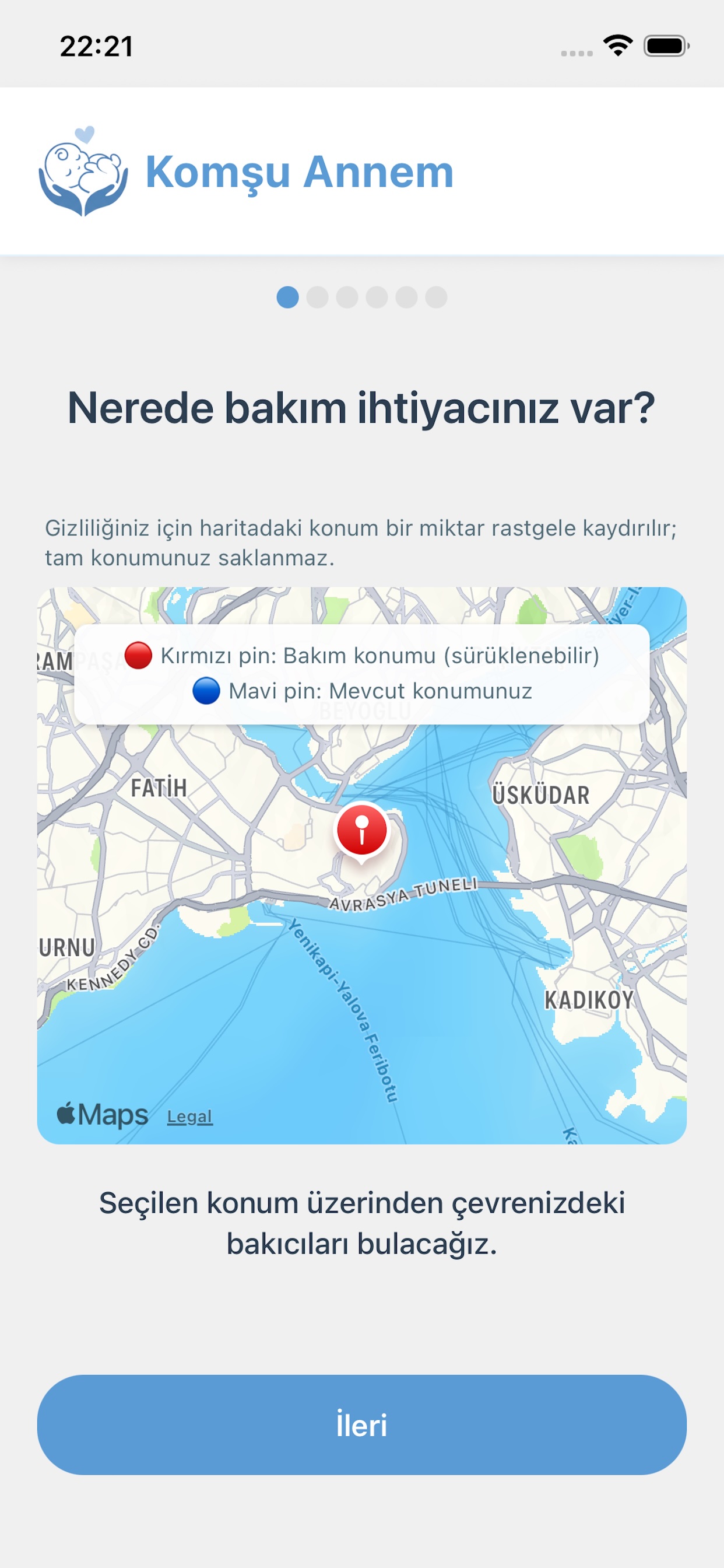 Komşu Annem uygulama ekranı